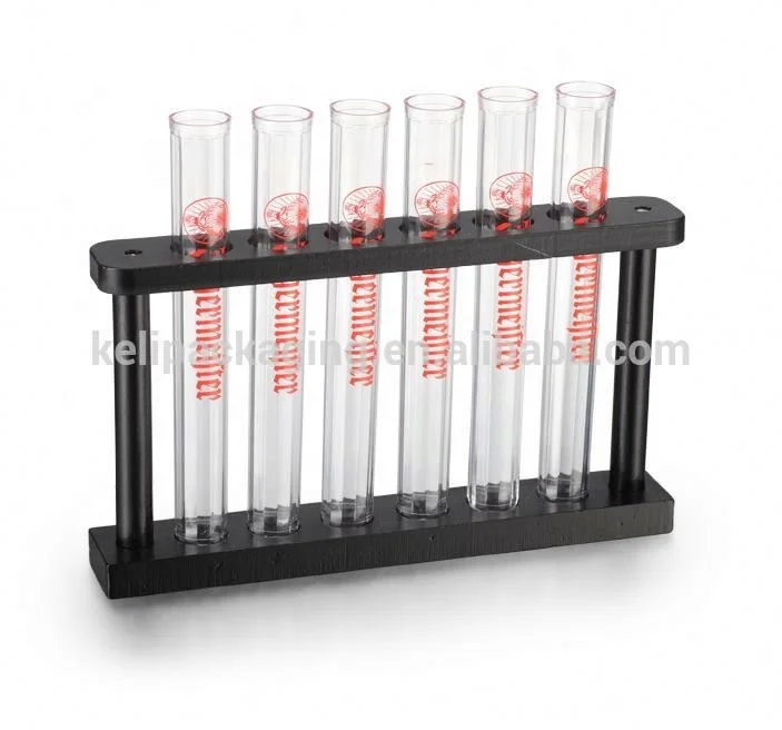 

Promotion 25ml plastic test tube shot glass with holder, Colored, clear