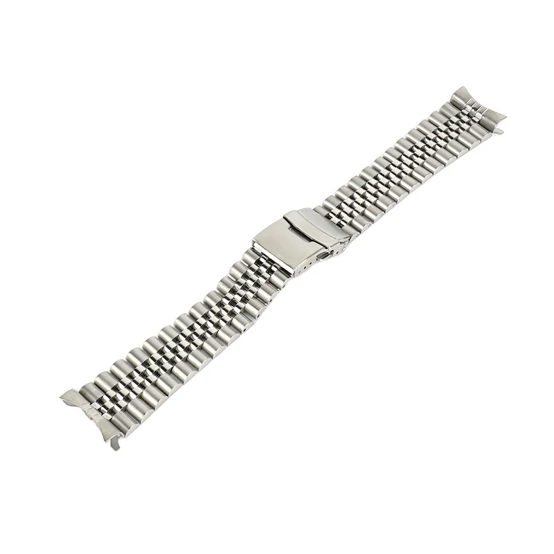 

22mm Jubilee Solid 316L Stainless Steel Curved End Metal Watch Band Strap Fit For SKX007 SKX009 7002 Watch