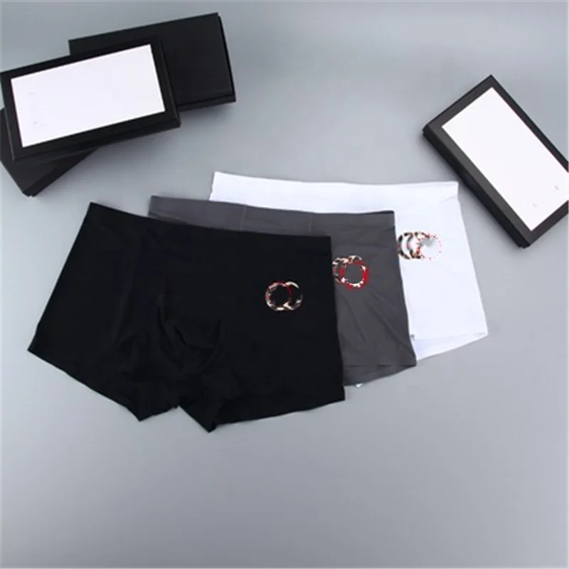 

Leopard Letter G Brand Printed Men's Underwear, Black+white+gray