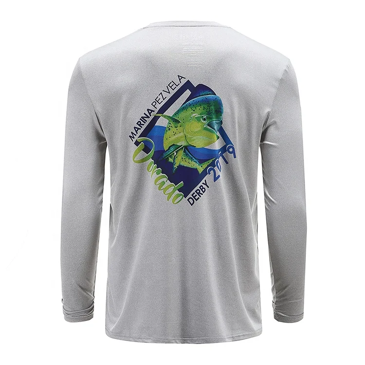 Custom Design Low MOQ Long Sleeve Polyester Spandex Adult Fishing