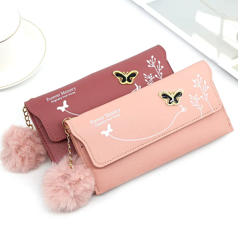

2023 new popular PU Leather Wallet womens long wallets wallet card women