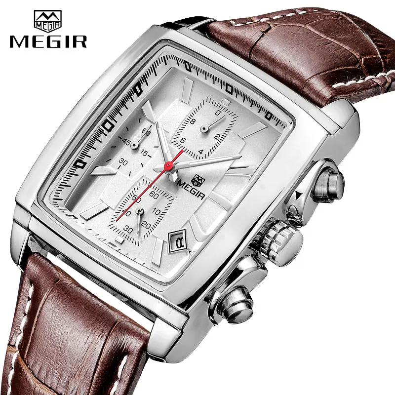 

MEGIR 2028 Watch Hot Sell Luxury Brand Watches Men Wrist Casual Waterproof Business Man Clock WristWatches Relogio Masculino, 2-colors