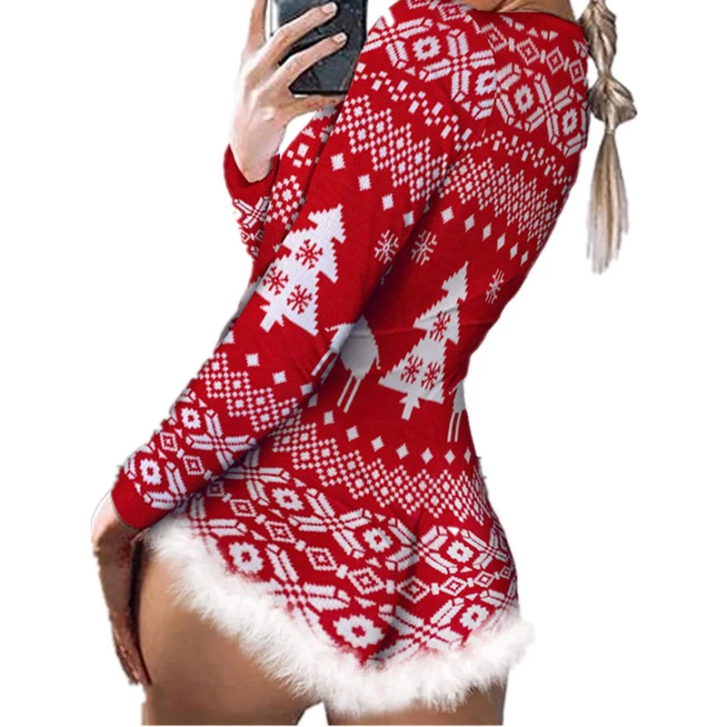 

Wholesale long sleeve sexy feather onsies pajamas adult christmas sleep onesie for women