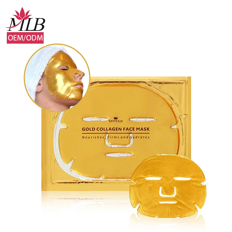 

24k luxury whitening skin care private label organic gold skin care mask face collagen mask wholesa face beauty care bulk