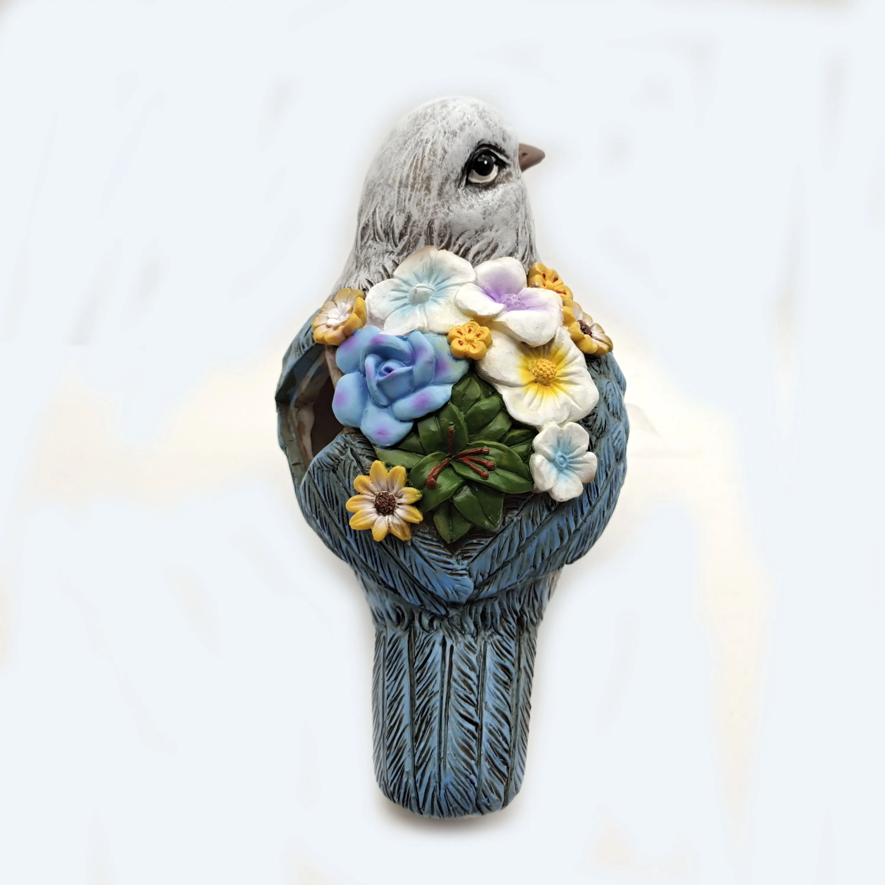 

Garden Statues bird Outdoor Ornament Figurines with Solar Powered Lights Decorations resin garden ornaments with solar, Same as picture