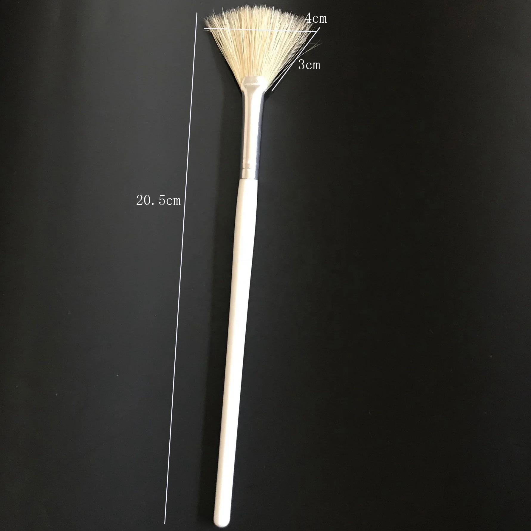 
Amazon Hot Sale Natural Boar Bristle Face Mask Applicator Facial Mask Fan Brush for Acid Peel Treatments 