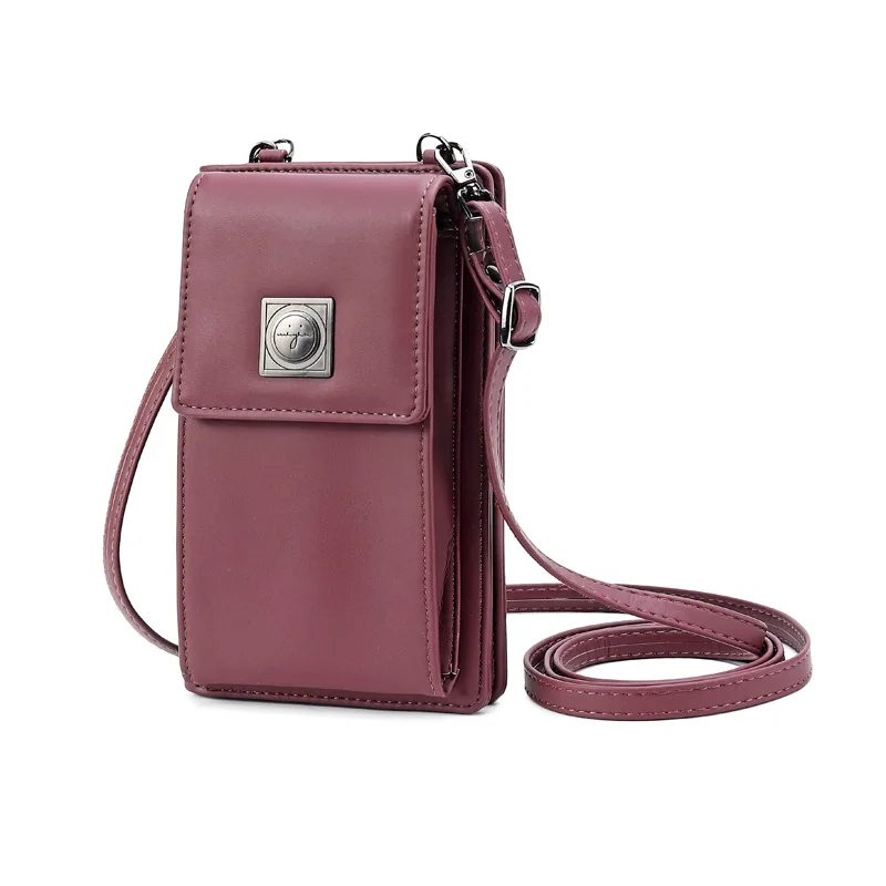 

New Korean version ladies personality leather credit card holder long wallet cross bag multi-functional single shoulder bag, As pics