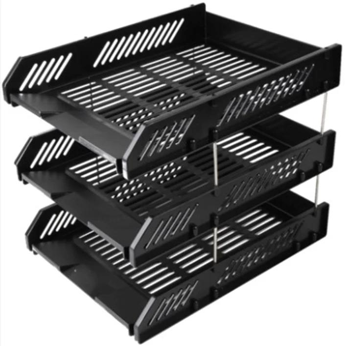 Antistatic ESD Desktop File Tray Document Holder/Folding Style Three Layers File Tray/Antistatic Document Folder