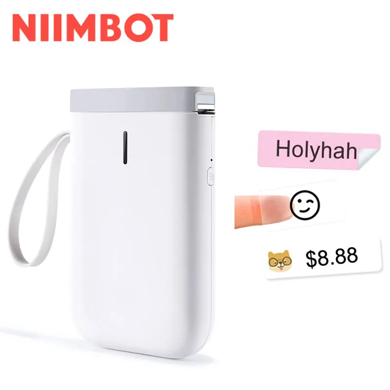 

2021 Niimbot Convenient 15mm Portable Phone Thermal Cool Mini D11 Label Printer for Price Tag Sticker Supermarket Retail Shop, White, black, pink, blue