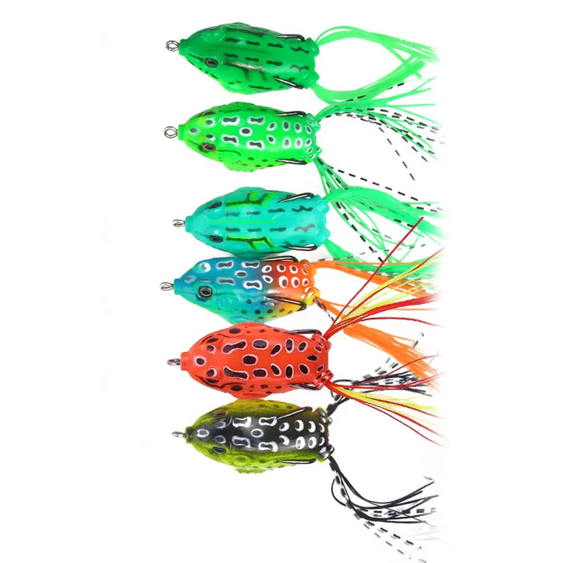 

Topwater 14g 6cm Soft Fishing Bait Double Hooks Frog Lure for Stream Lake River Reservoir Pond Ocean Fishing