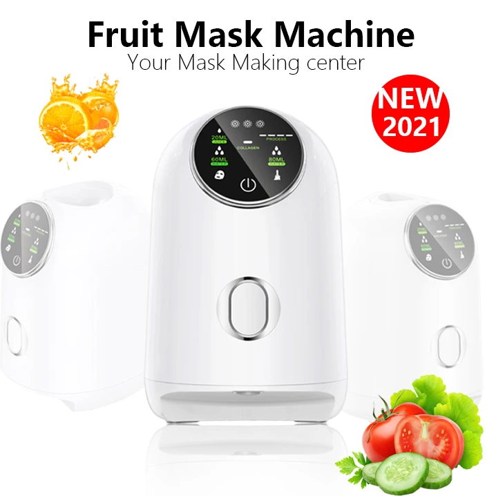 

2021 new facial cream Maker Machine fruit vegetable DIY face mask natural smart fruit mask machine, White