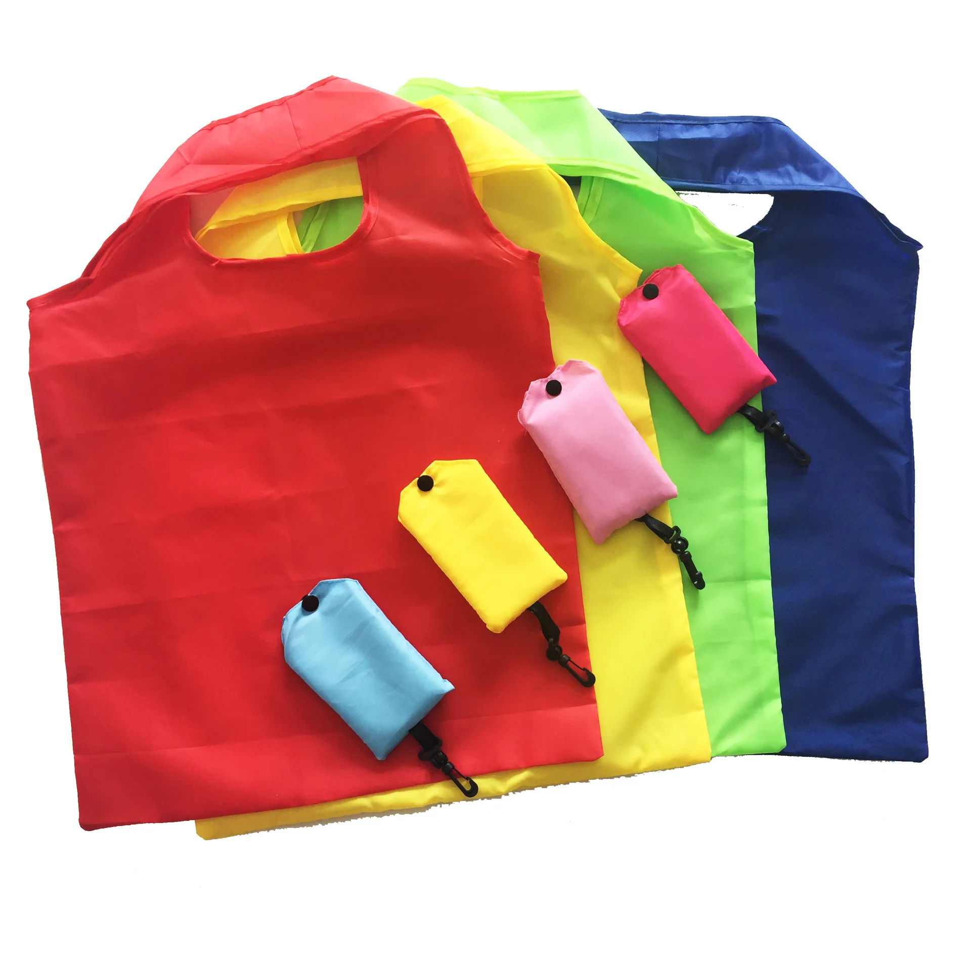 

Custom Eco-friendly Recycle 210T Polyester Shopper Folding Shopping Bag Reusable Shopping Grocery Bag, 9 colors