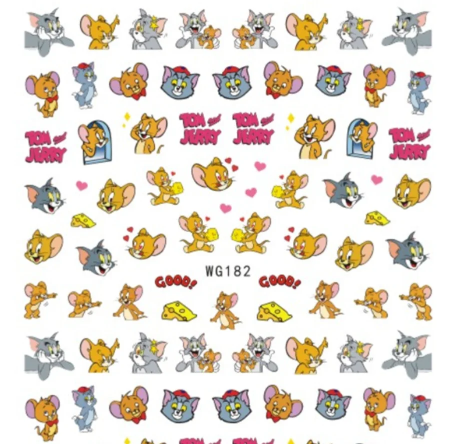 

New Year Valentine's Day Nail Sticker Mouse Nail Sticker Leopard Check Nail Sticker