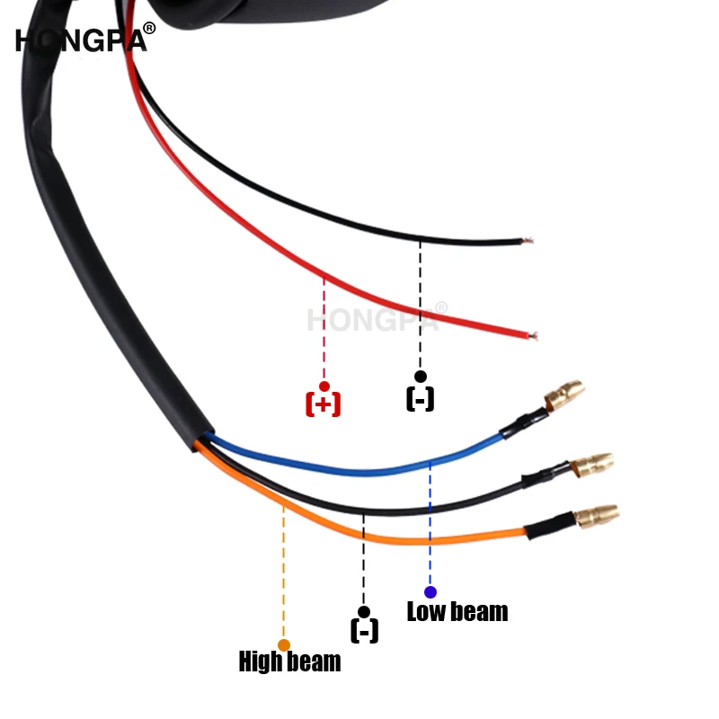 Retro 6.5 Led Motorcycle Headlight Motorcycle Headlight Holder Angel