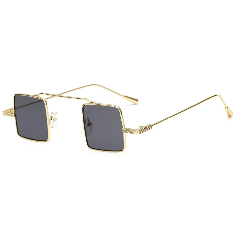 

New Fashion Metal Steampunk Retro vintage man trendy square Sunglasses