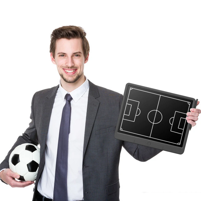 

Dropshipping 15-inch Football Tactics Board LCD writing soccer pad wicue teaching resources tablets equipment sticky notes