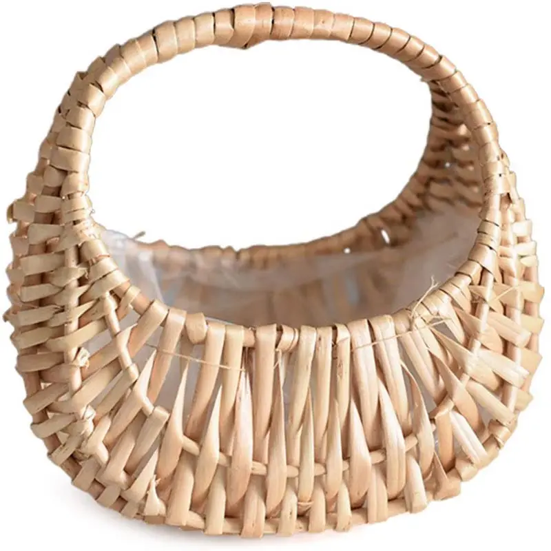 

Hot Sale Flower Rattan Storage Basket Woven for Gift, Brown