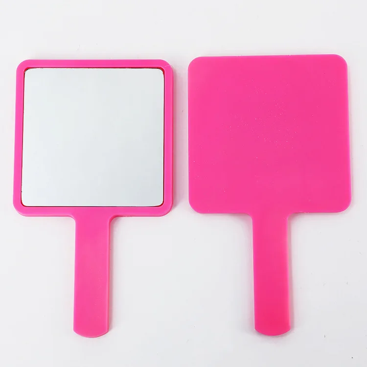 

Fashion customized logo printing black pink hand mirror mini smart makeup mirror, Customized color