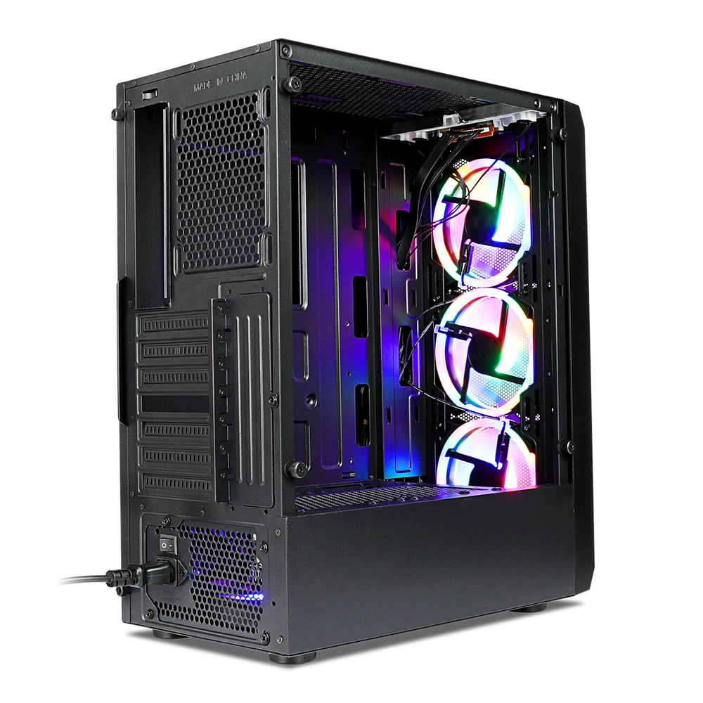 

Metal Front Pane Atx gaming Computer Cabinet gaming pc case, Black painting