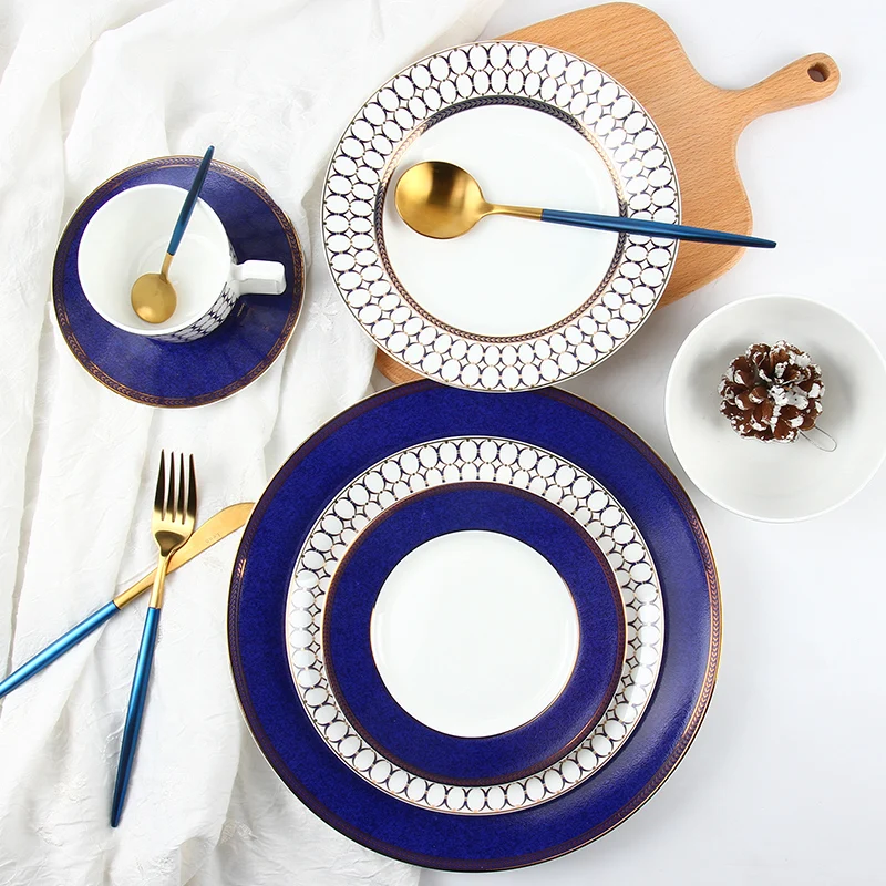 

Luxury Gold Modern High Quality Bone China Porcelain Ceramics Dinner Sets
