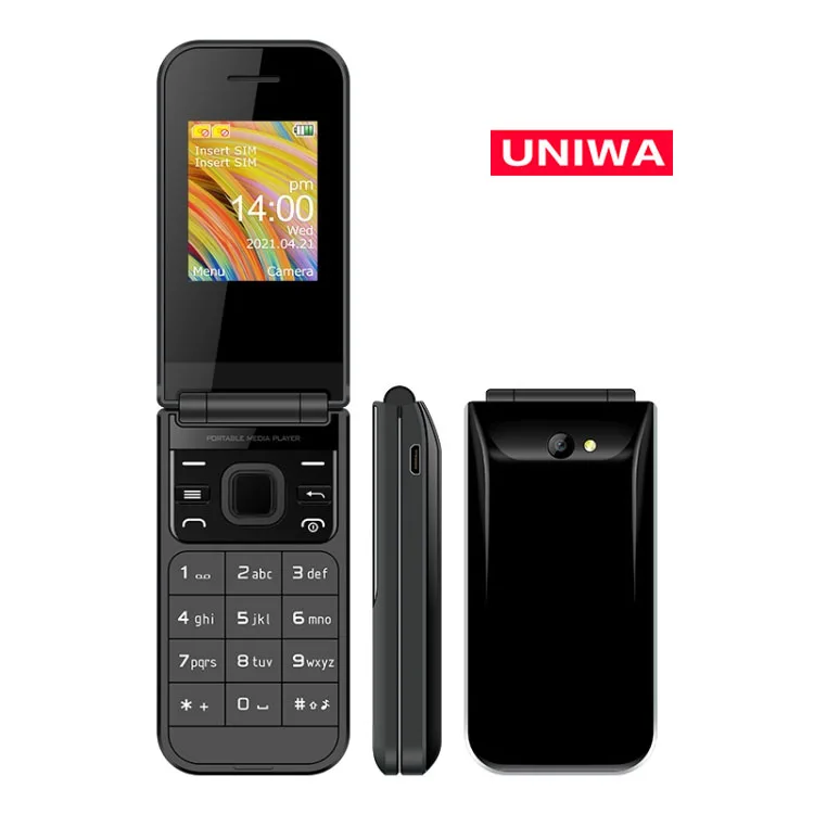 

Dropshipping 1.77 inch SC6531E UNIWA F2720 Flip Phone, Support BT FM GSM Dual SIM