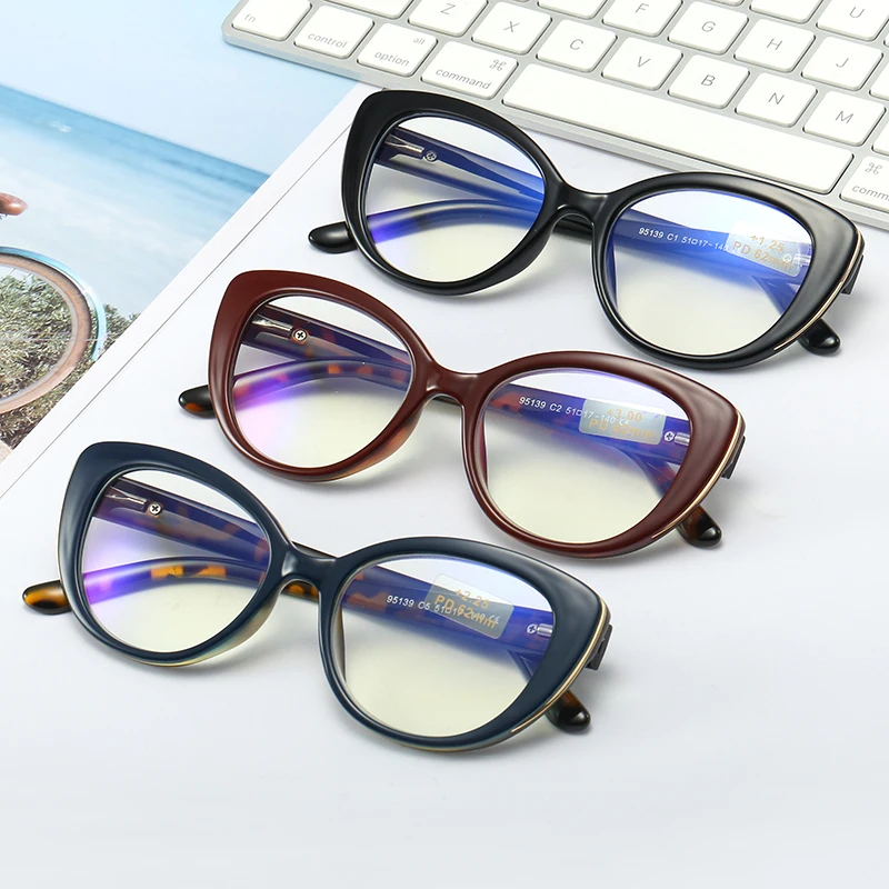 

SHINELOT R95139 High Quality Optical Frames Anti Blue Light Glasses Fit Prescription Reading Glasses Ready stock