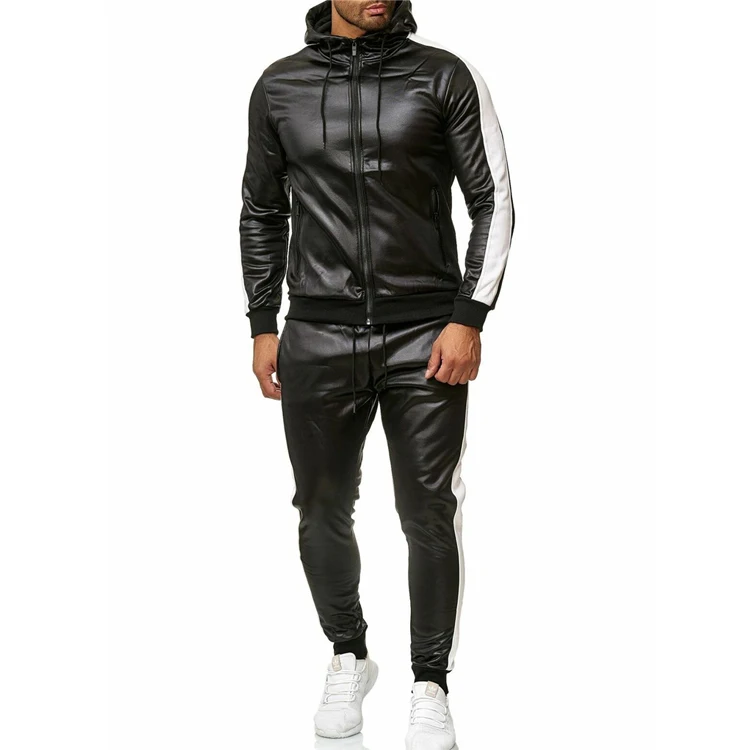 

2021 new fashion suits set for men custom tracksuit men tracksuit set slim fit sweatsuit men two piece set