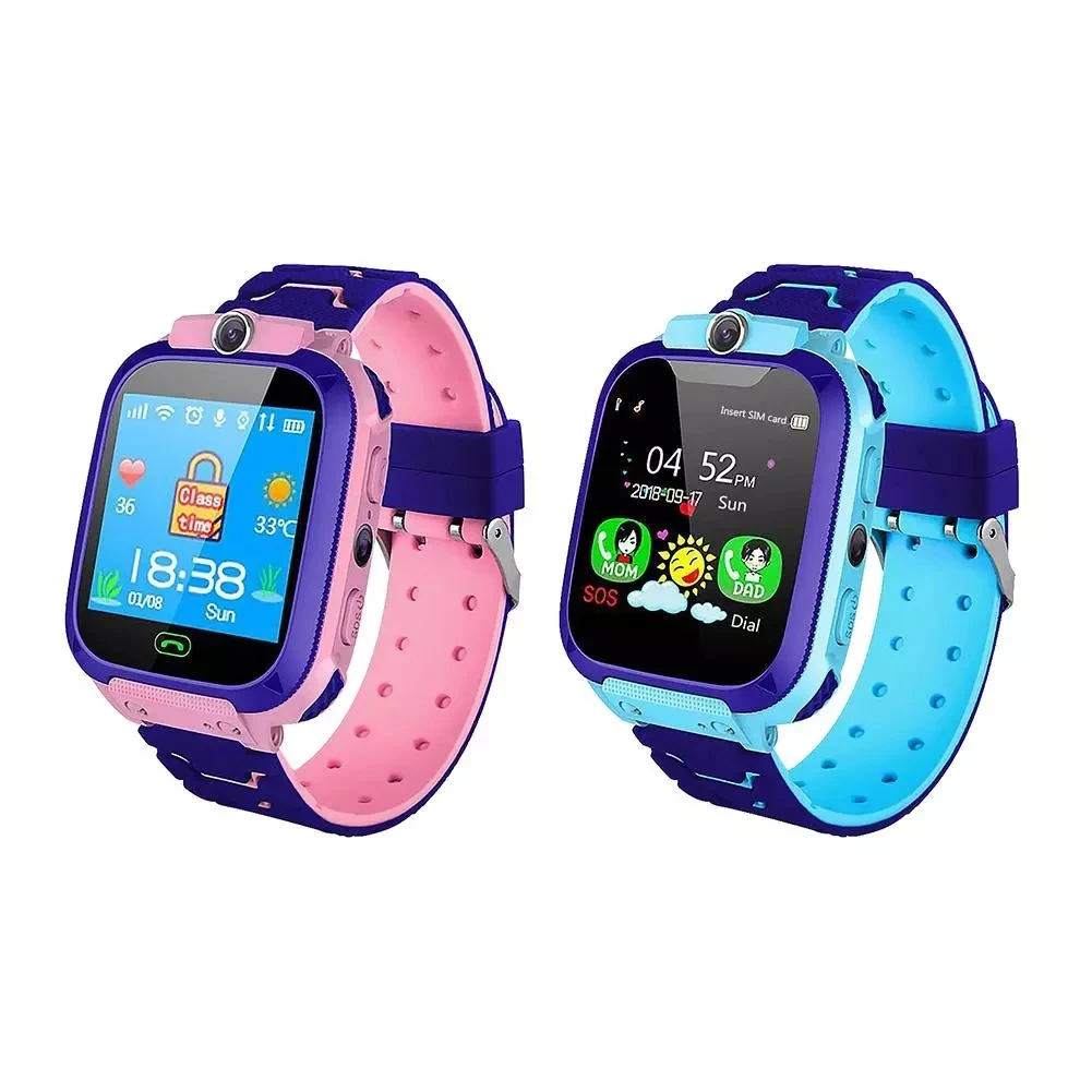 

Q12 Children Smartwatch with sim card slot Camera SOS GPS Anti Lost Bracelet Alarm clock Phone Call Wrist Kids Smart Watch, Colorful