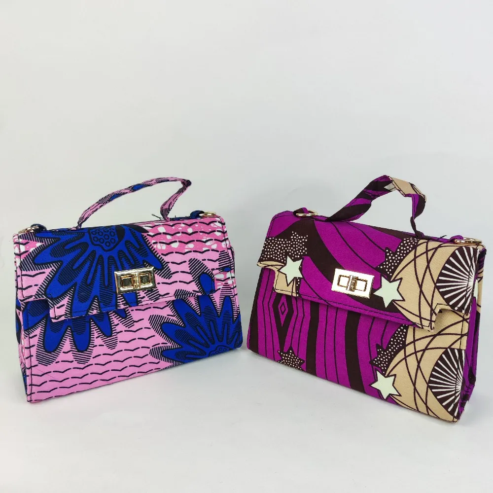 

Hot sale Shenbolen Band Customized Good Quality African Style Wax Fabric Printing Women Handbags, Accept custom made