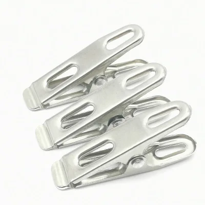 

Small Metal Clothes Hanger Clips 304 Stainless Steel Clothes Pegs, Silver