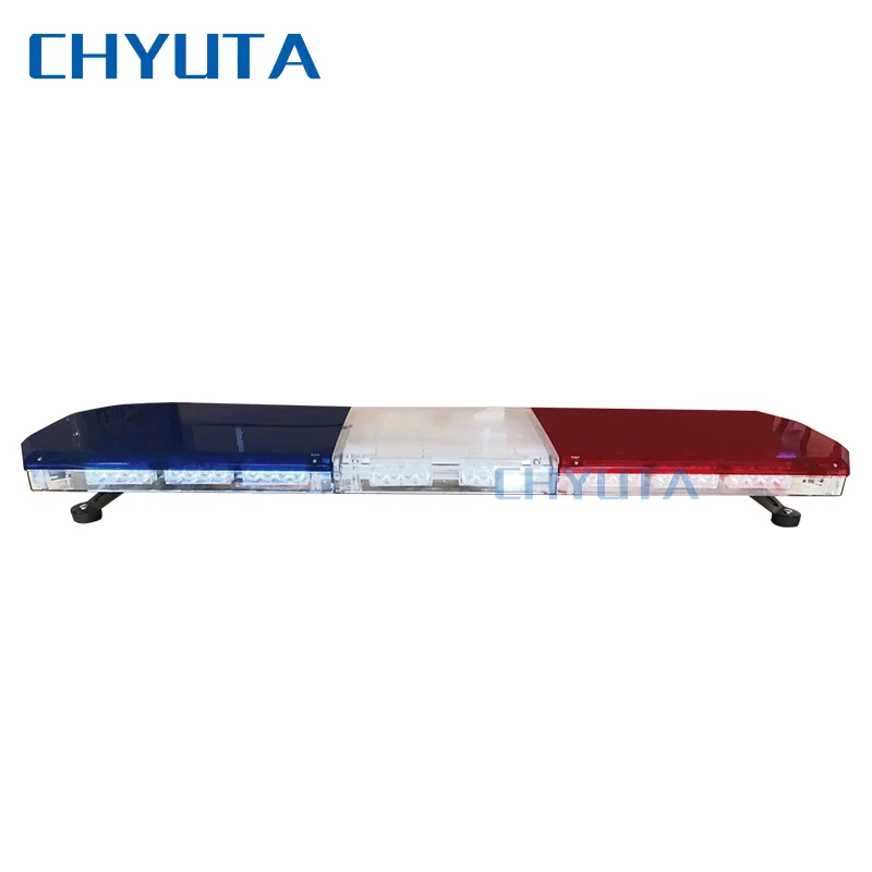 47 Inch 220W Red and Blue LED Light Bar With 100 watts 8 tones siren amplifier and 100 watts speaker for emergency car