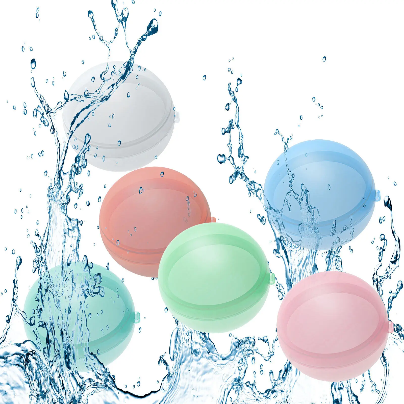 

Reusable Water Balloons Refillable Water Balloon Quick Fill Self Sealing Water Bomb Splash Balls for Kids Swimming Pool