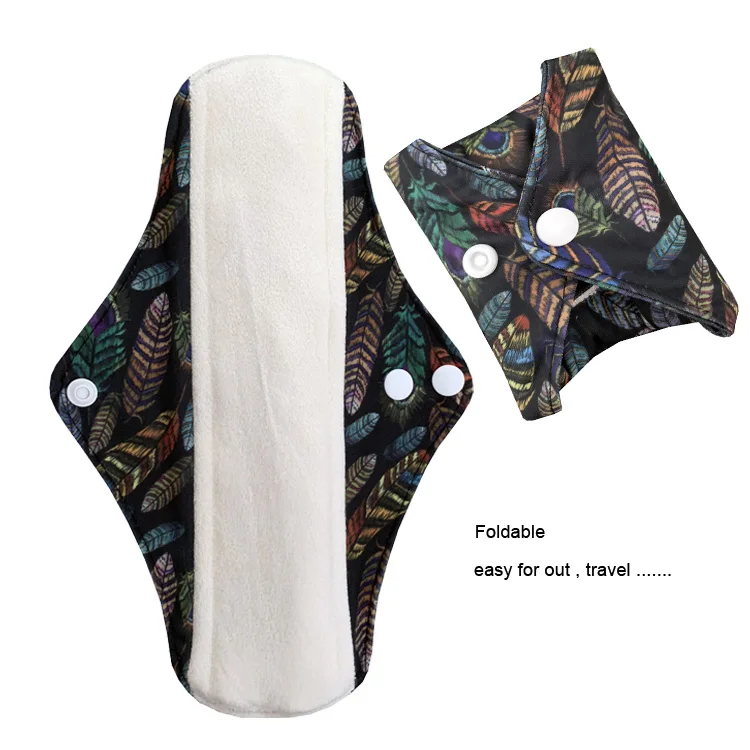 

Feminine Sanitary Woman Bamboo Waterproof Washable Napkin Reusable Menstrual Pad, More than 6 prints in stock
