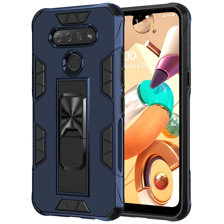 

Premium Matte PC Bumper Mobile Phone Case for LG K51 with Hidden Kickstand Strong Suction Cellphone Case for LG Stylo 6, Many colors