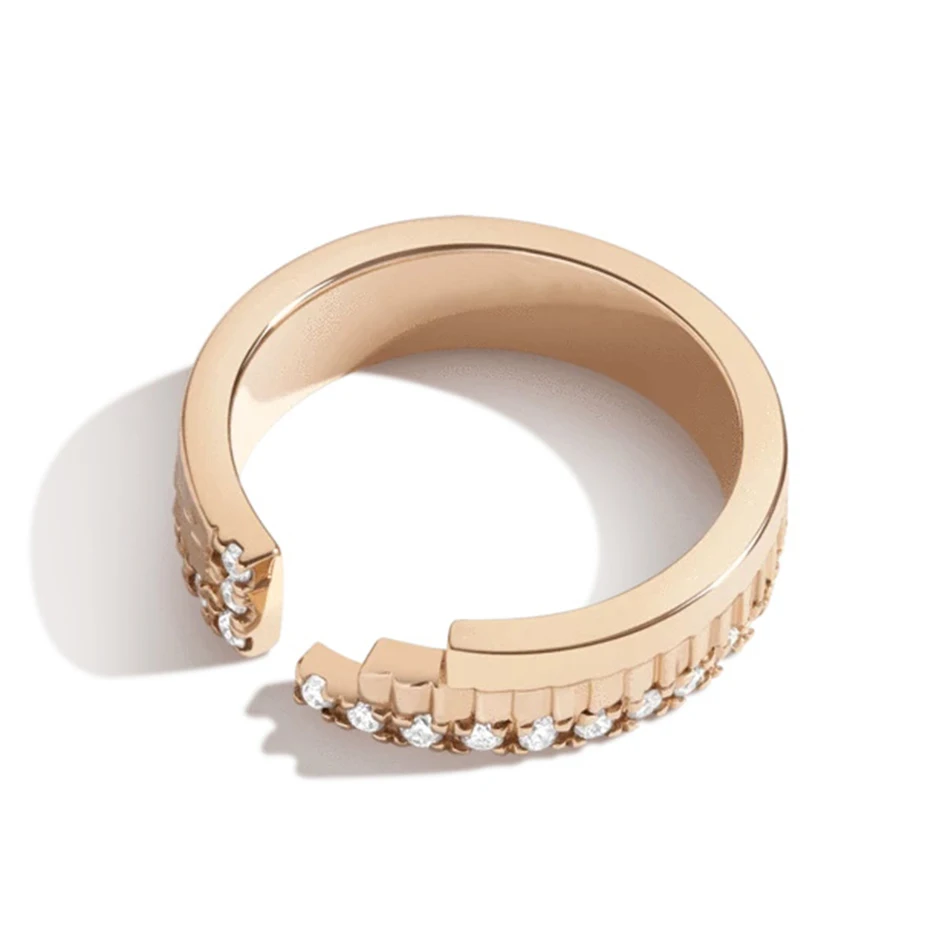 

Fashion Jewelry 925 Sterling Silver Gold Plated Cubic Zircon Open Ring