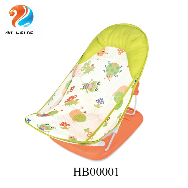 

Cheap price Hot sale safety portable comfortable foldable shower support chair baby bath tub seat chair baby bather with pillow, Yellow, blue, pink