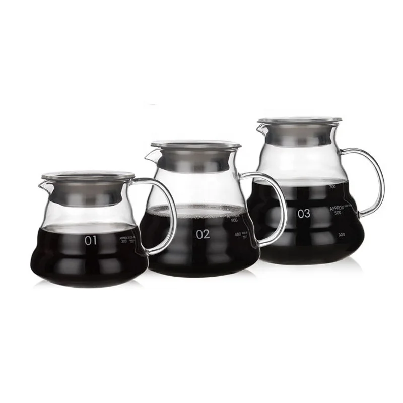 Handmade 300ml/600ml/800ml Borosilicate Glass Cloud Shaped Modern Eco-Friendly Coffee Pot Clear Tea Coffee Coffee Tea Sets