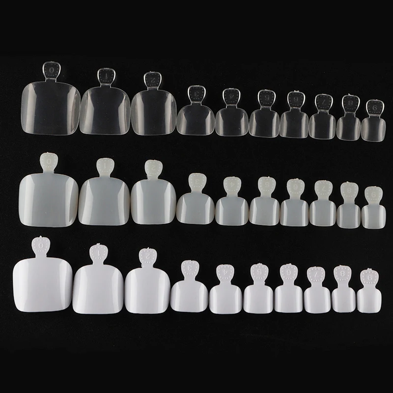 

500pcs Custom Salon Press On Toenails Toe Nails Nail Tips, Clear,natural