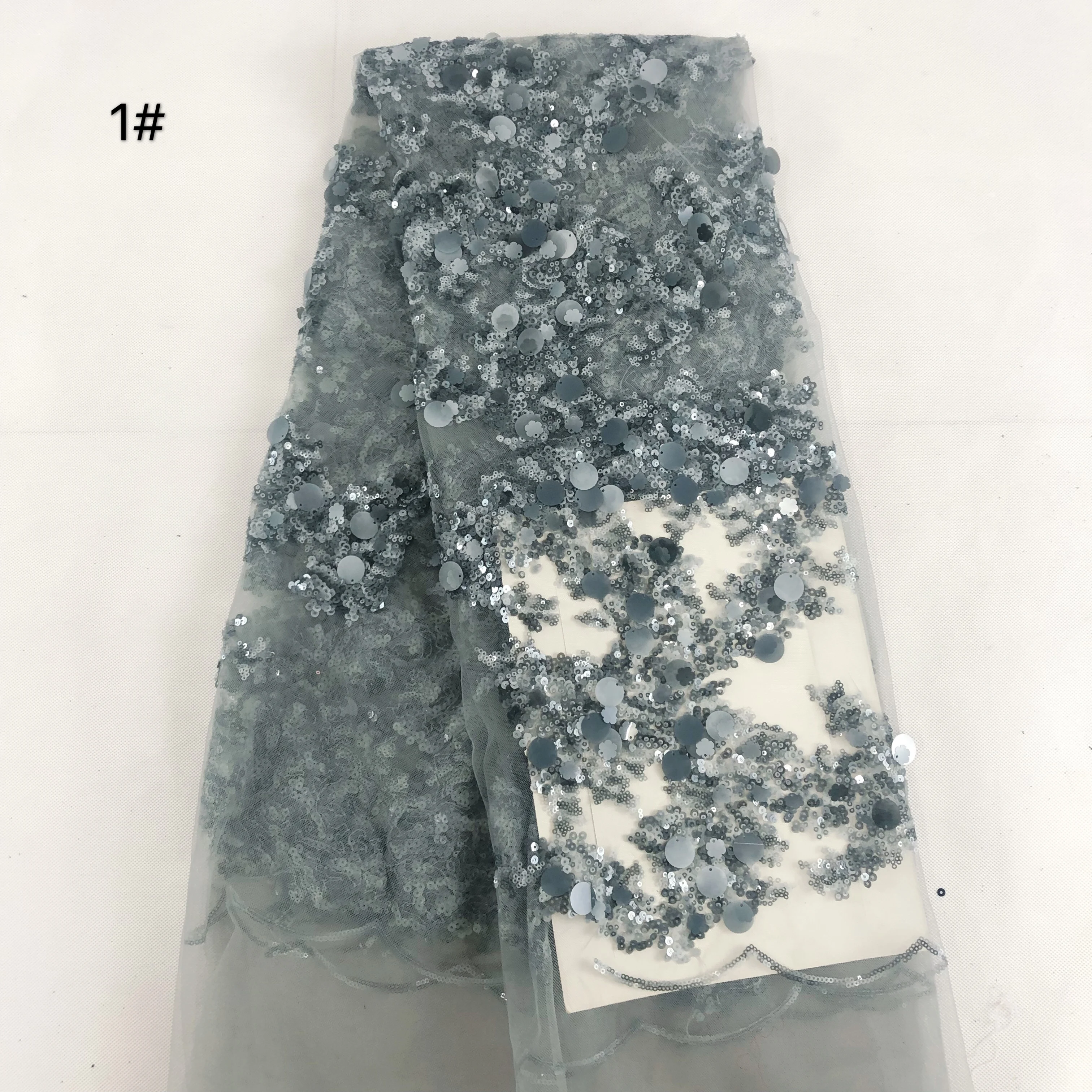 

G1704-38 Hottest nigerian lace fabric 2020 african french lace with sequins embroidery