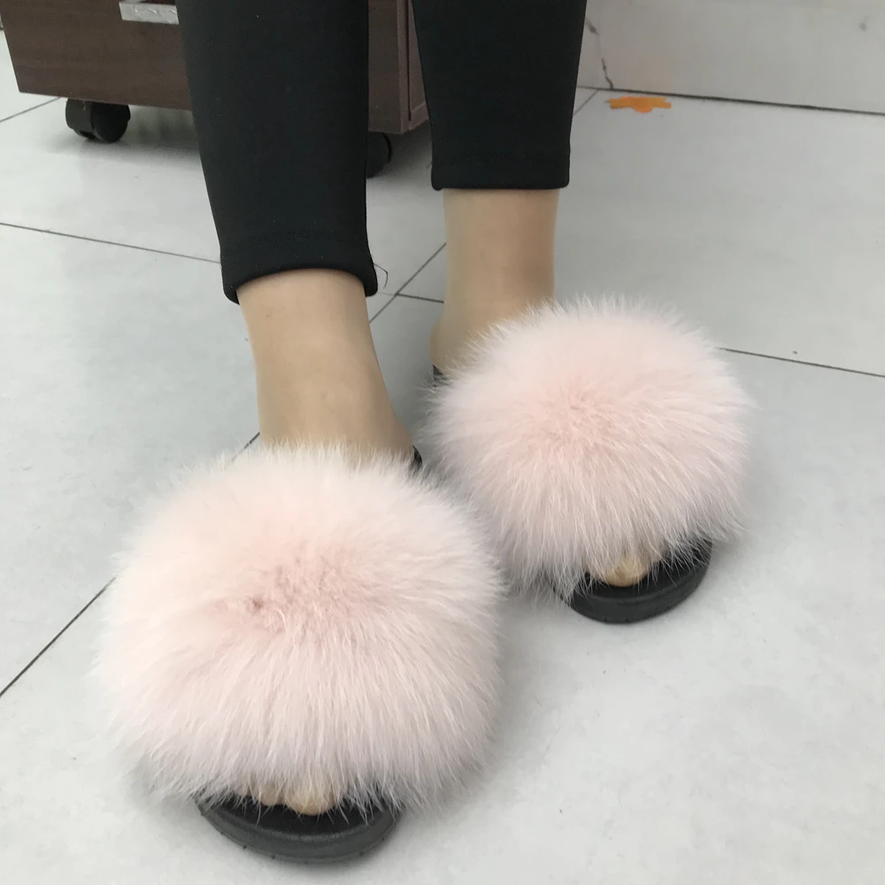 

Fashion pink fur slipper for girls Fast delivery, Customized color