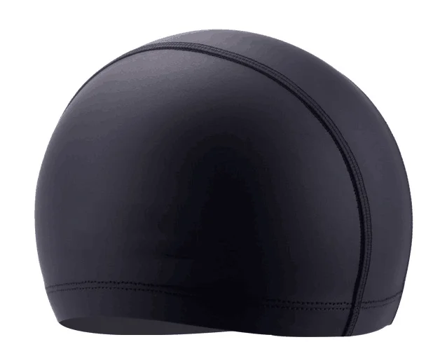 

High quality swimming cap in solid color with custom lined fabric, See page for details