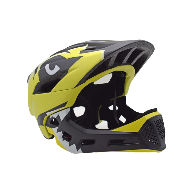 

Multi-Sport Full Face Cycling Helmet Shark Yellow Kids Bicycle Helmet