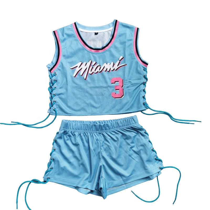 

Custom team fashion women basketball uniform dress cheerleading two piece set crop tank top and biker shorts set, Customized colors