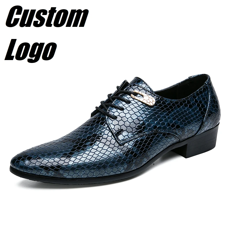 

Moyo Men Snake-print upholstered leather Shoes Slip-on Men Dress Shoes Men Casual Party Shoes