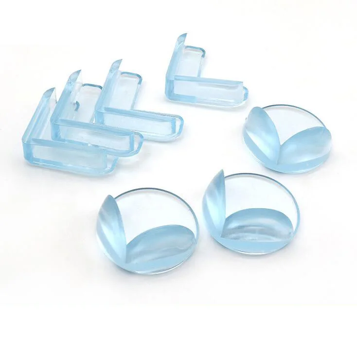 

wholesale Baby glass table corner protector baby crash protection Protector Transparent L-shaped soft corner