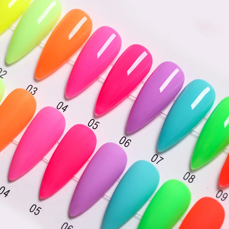 

Newest Free Sample Nail Salon 8Ml 9 Colors Soak Off Nail Polish Set Gels Gelisch Uv Nail Polish Neon Varnish