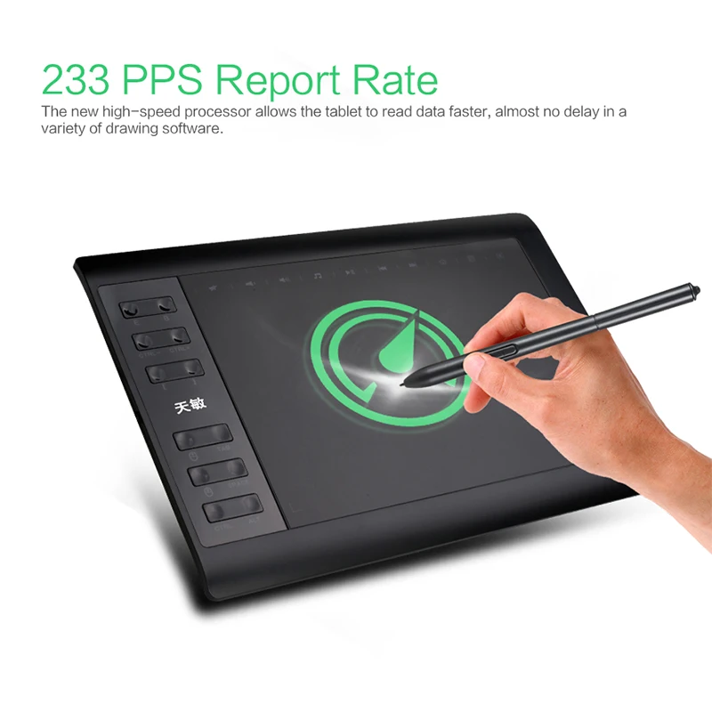 
10*6 Inch pen touch No need to charge USB digital drawing tablet 