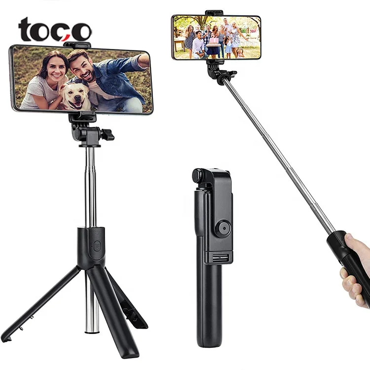 

toco mini pocket selfie stick Electric Mobile Shutter Cellphone Tripod flexable selfie stick, Black white other