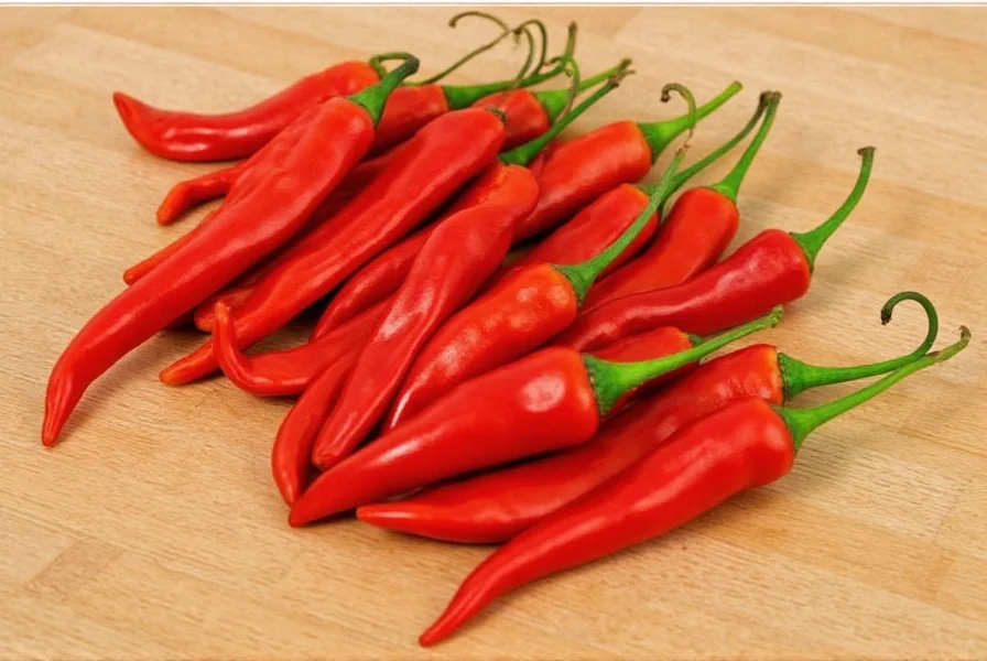Small Thai chili peppers in a bowl