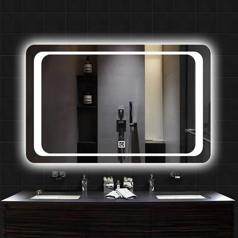 Frameless Design Portrait Or Landscape Bunnings Wall Double Edge Lit Lighted Vanity Mirror